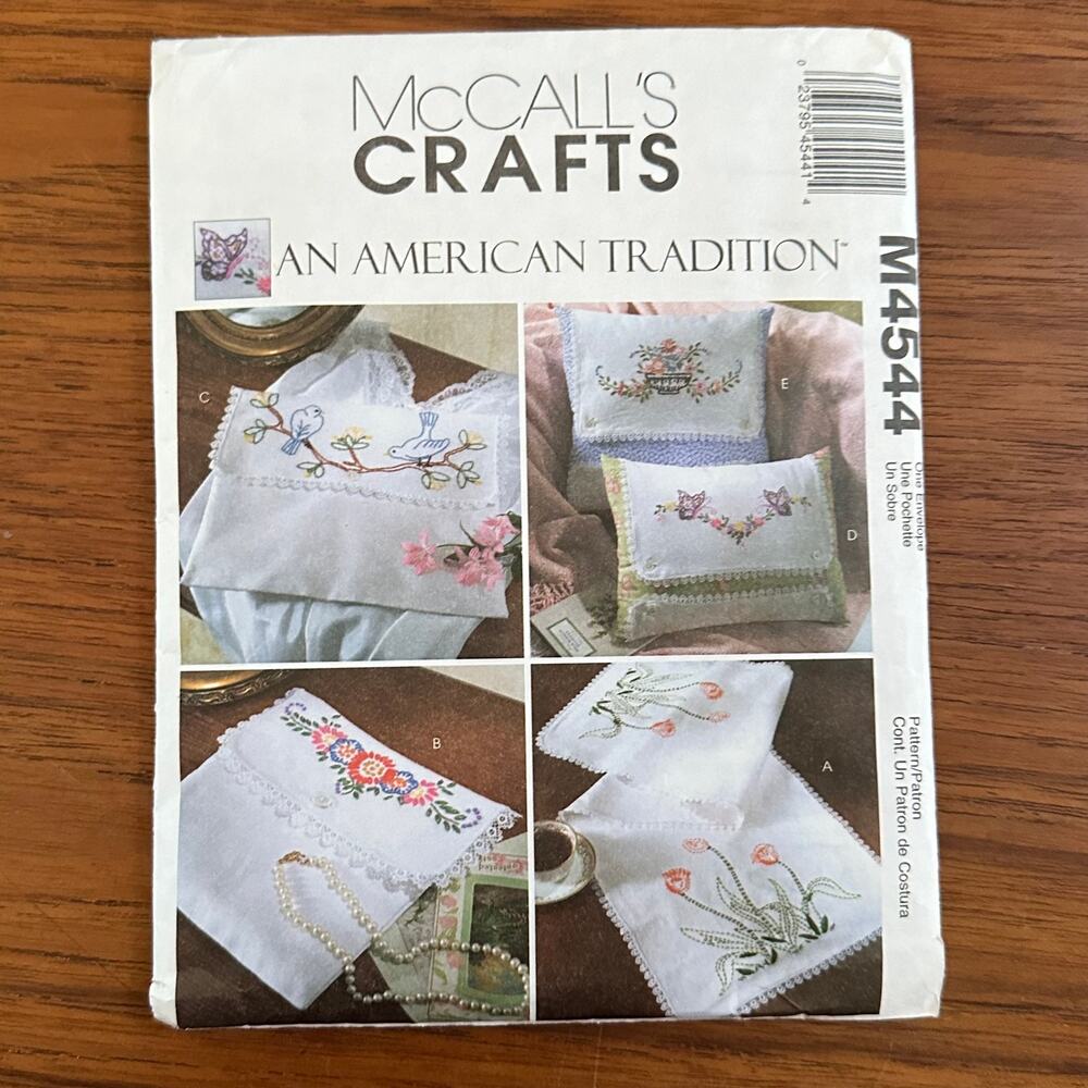 UNCUT McCall's Pattern 4544 Embroidered Items
